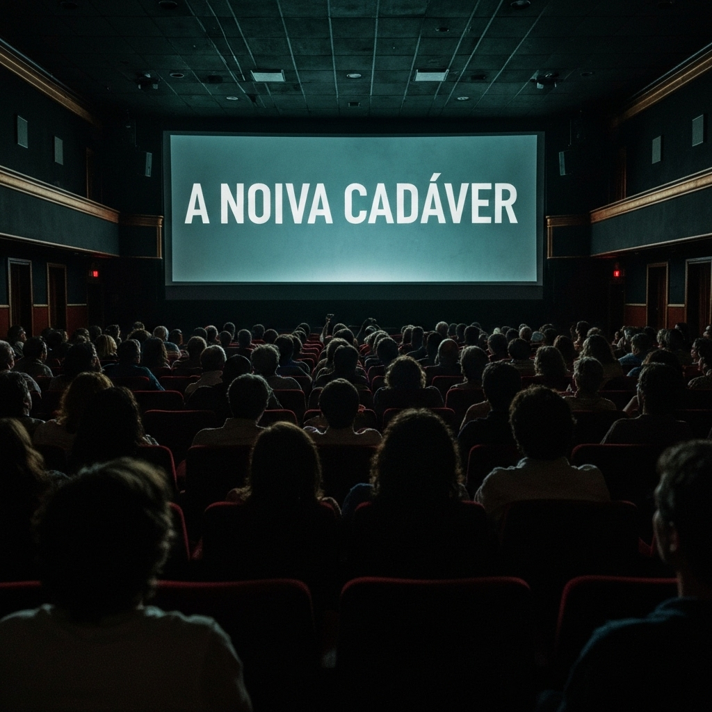 Cena do filme 'A Noiva Cadáver' com Victor e Emily.