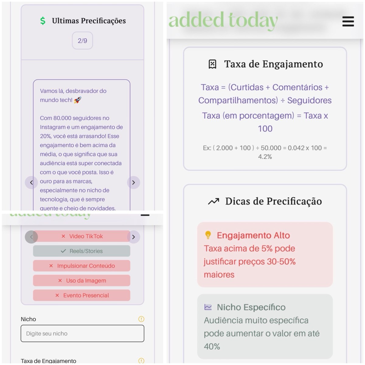 Added Today lança ferramenta inédita para precificação de influenciadores
