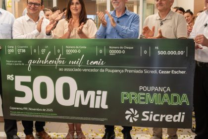 Agricultor do PR ganha R$ 500 mil em campanha de poupança do Sicredi