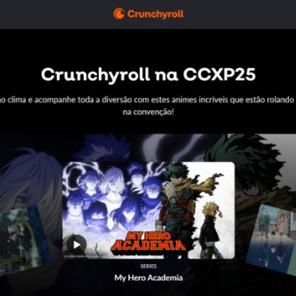 Crunchyroll: hub de animes celebra a CCXP25 com títulos grátis