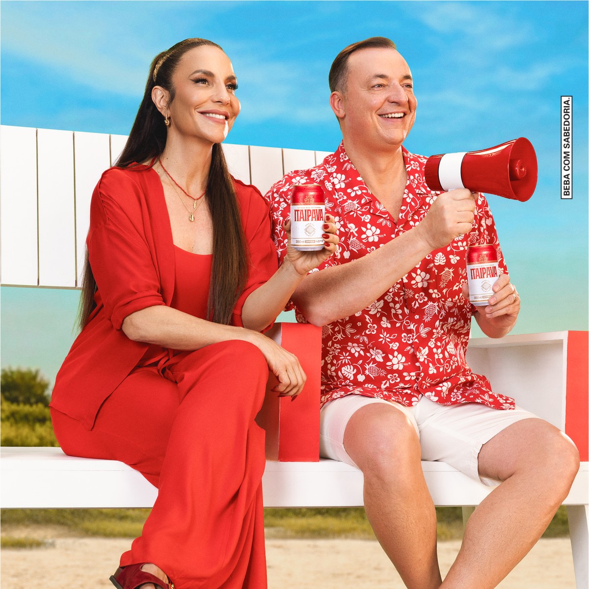 Itaipava: Ivete Sangalo e Paulo Bonfá lançam campanha de verão