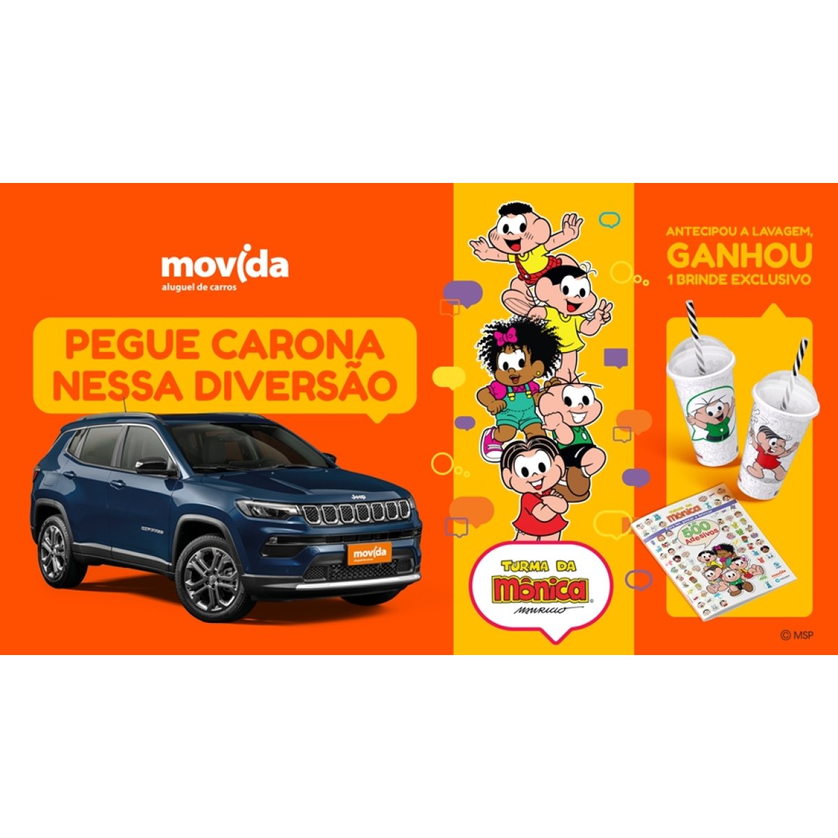 Movida e Turma da Mônica: ação especial com brindes nas lojas