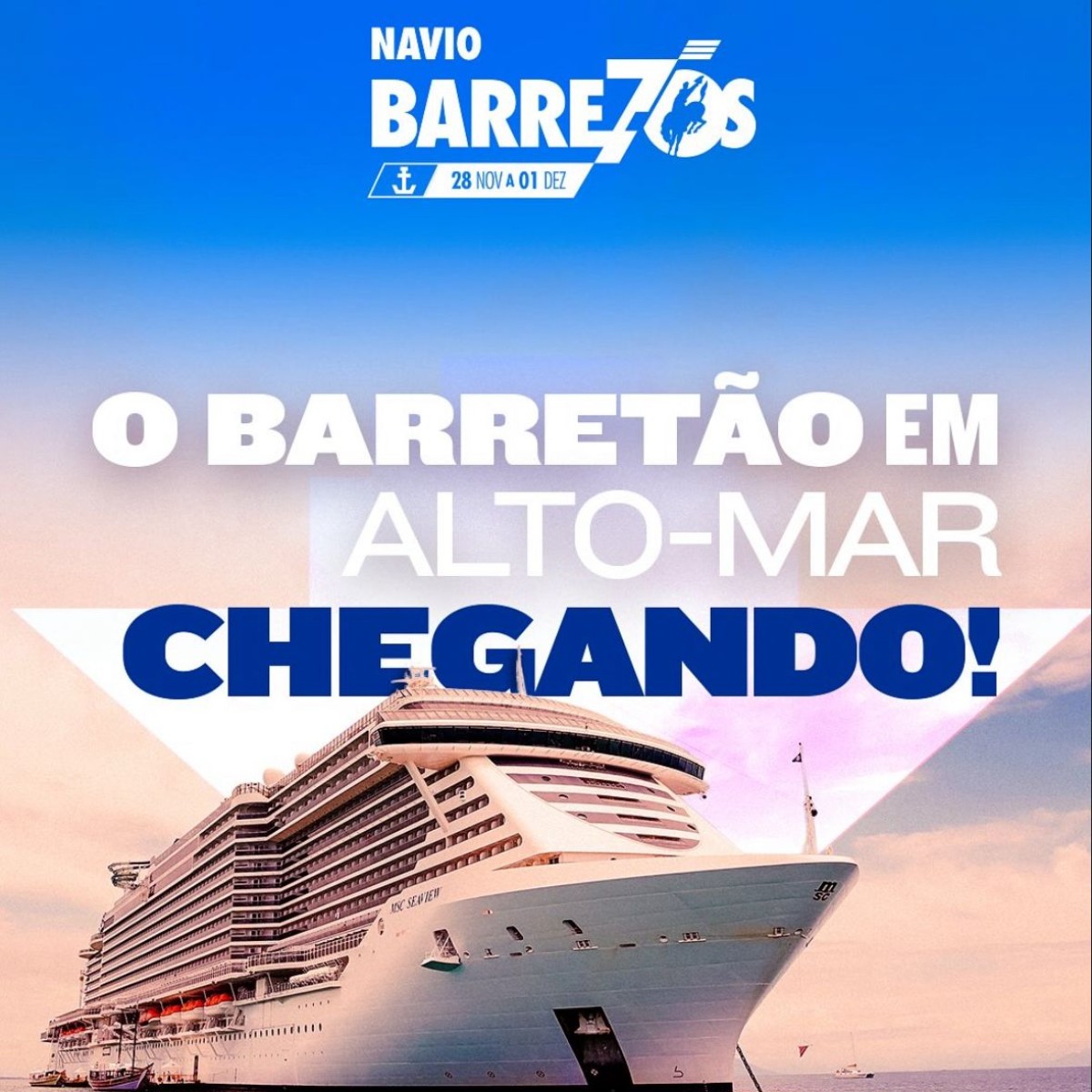 Navio Barretos 70 Anos: Cabines esgotadas para cruzeiro histórico