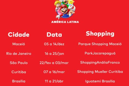 Nintendo promove tour em shoppings da América Latina