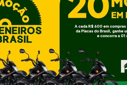 Placas do Brasil sorteia motos para marceneiros até dezembro