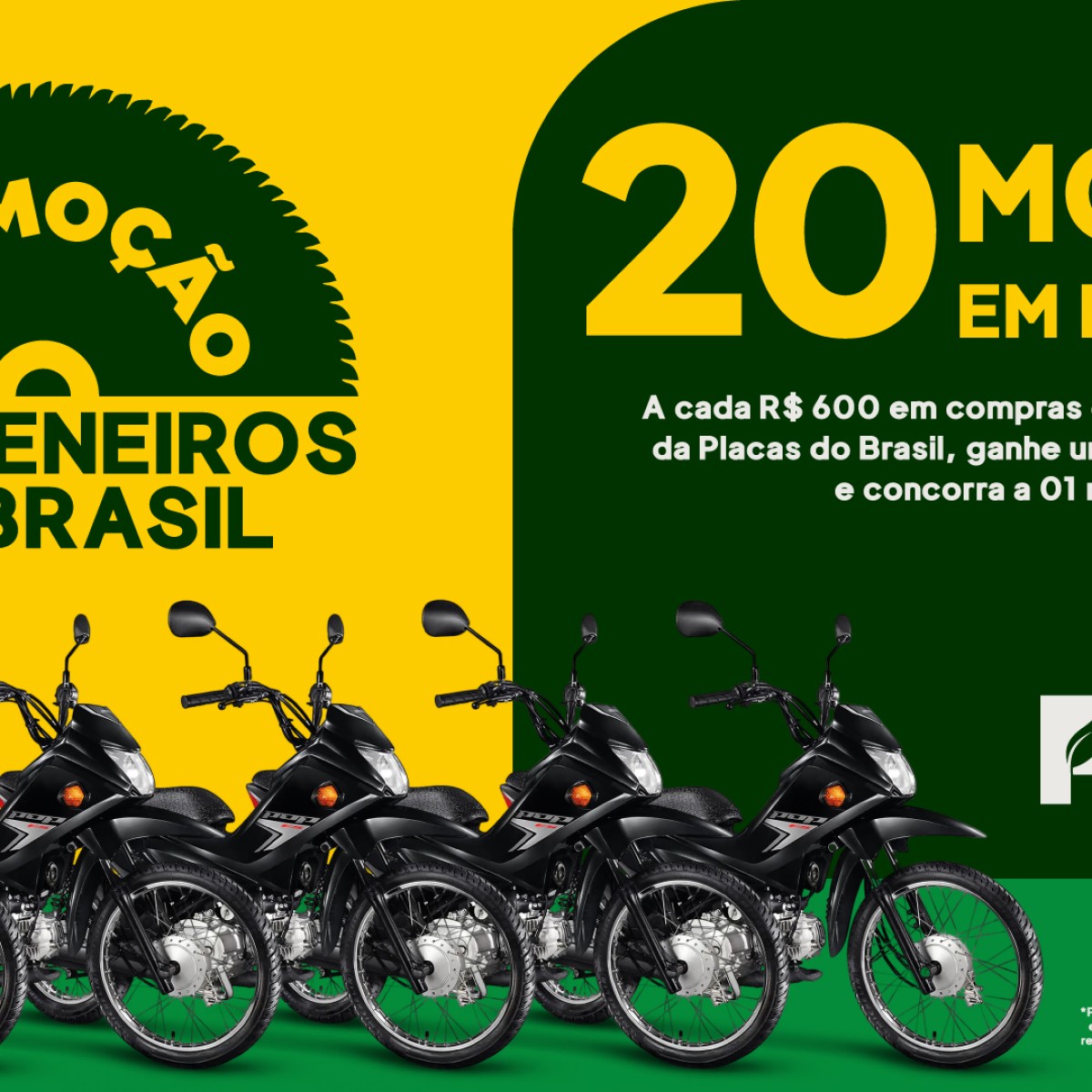 Placas do Brasil sorteia motos para marceneiros até dezembro