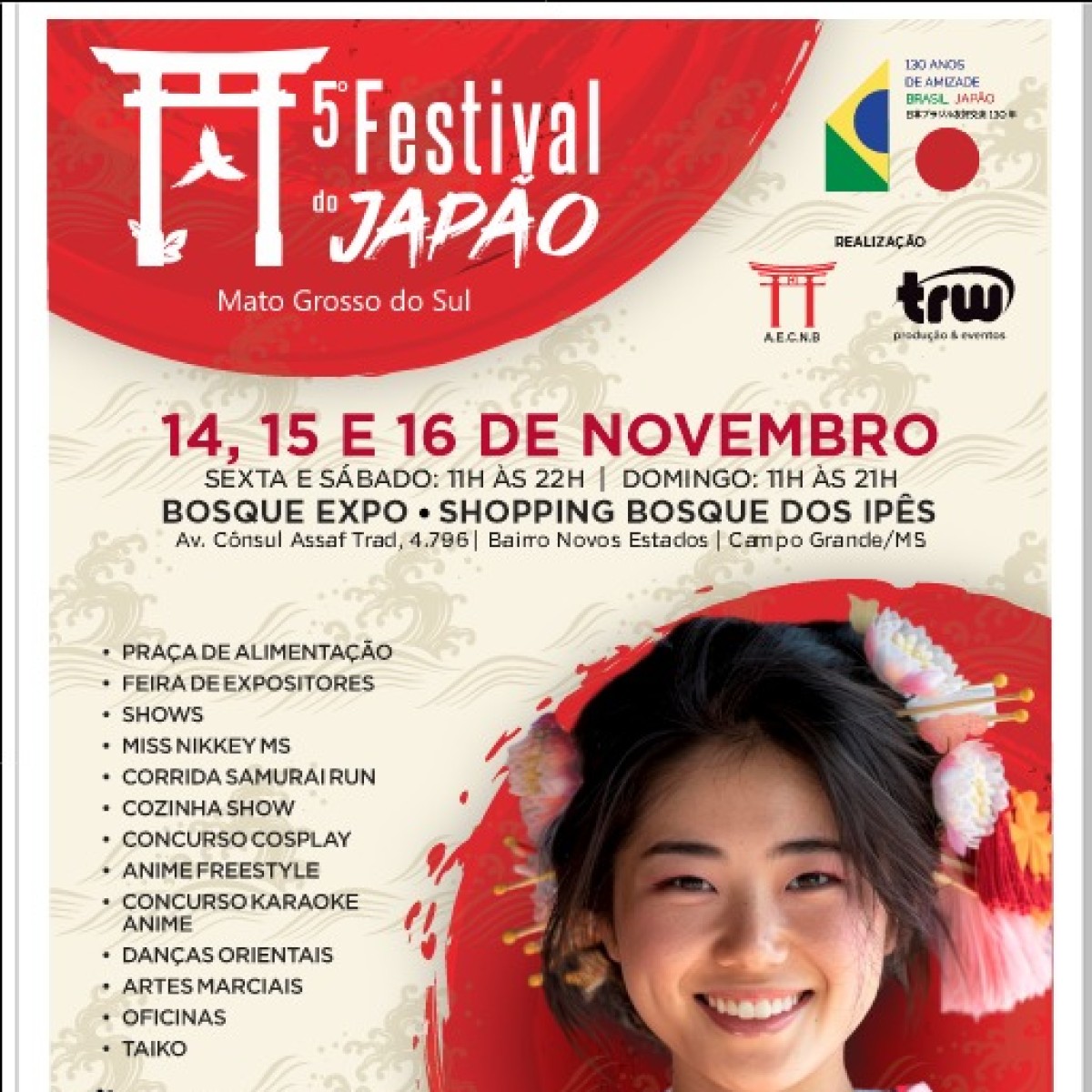 Sakura celebra a culinária japonesa no Festival do Japão MS