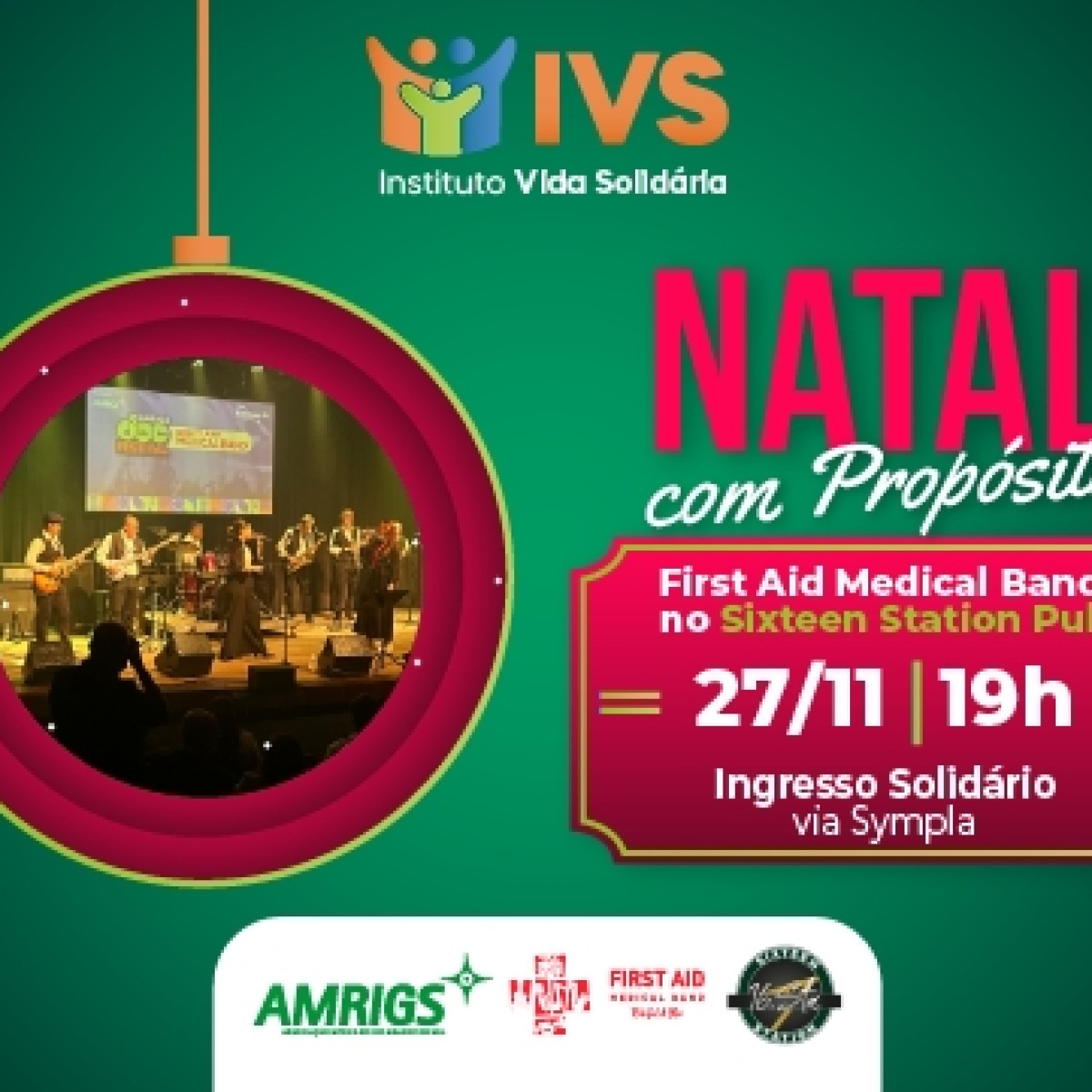 Show beneficente une música e solidariedade em Porto Alegre