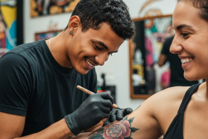 Mãos customizando um produto, representando a busca por individualidade.