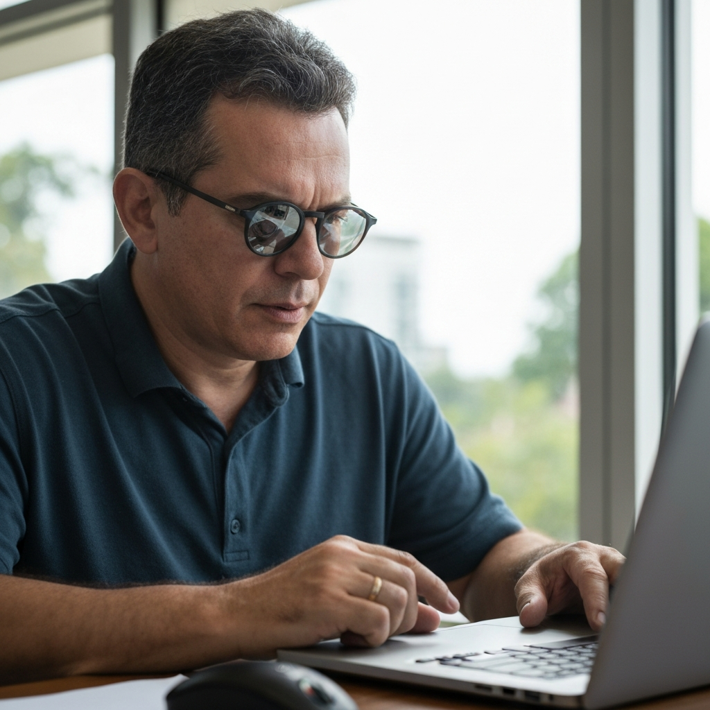 Jornalista utilizando IA para escrever notícia