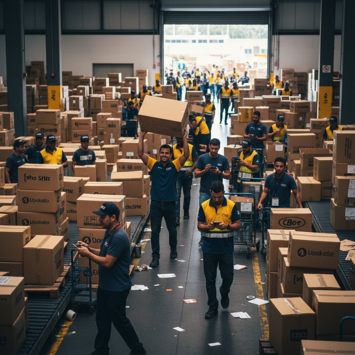 Consumidores pesquisando preços online na Black Friday.