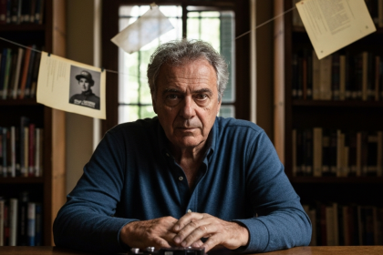 Ayrton Senna, capacete e carro de corrida.