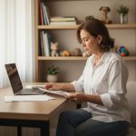 Homem examinando filhote em loja de franquia pet