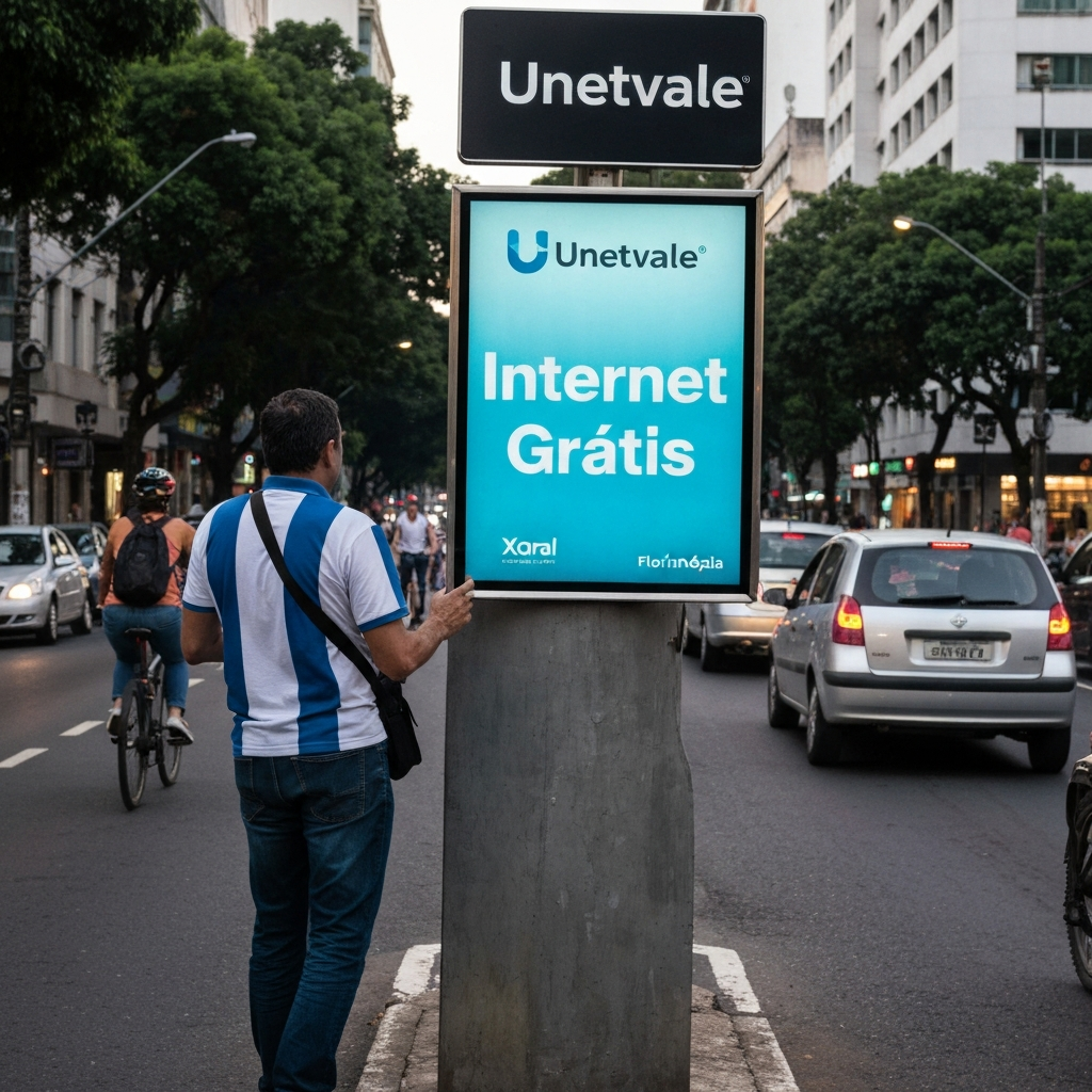 Homem canhoto usando computador, representando a promoção da Unetvale.