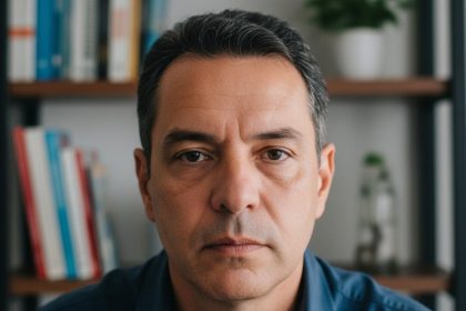 Psicólogo Rodrigo Nejm em debate online sobre tecnologia e infância na Bioma Educação.