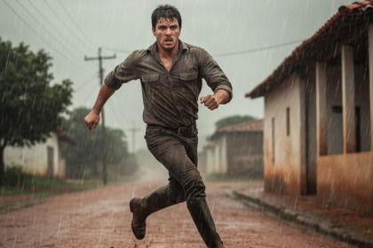 Tempestade com raios, imagem da série No Olho da Tempestade