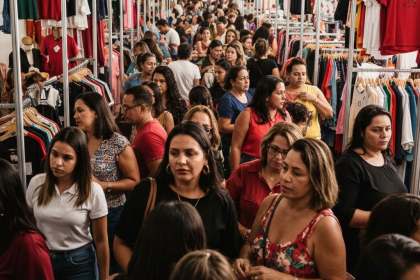 Movimento intenso na Região da 44 em Goiânia.