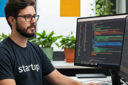 Profissionais de tecnologia trabalhando em equipe no Brasil.