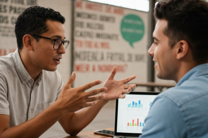 Empreendedores aprendendo em curso de educação empresarial