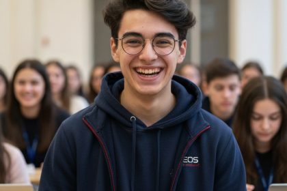 Estudante usando IA para estudar para o vestibular.