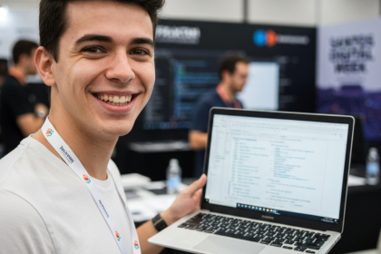 Logo da Fraktal Softwares no Santos Digital Week