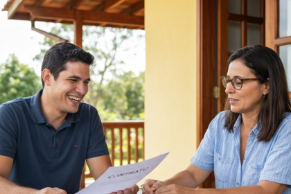 Aperto de mãos formalizando acordo entre amigos.