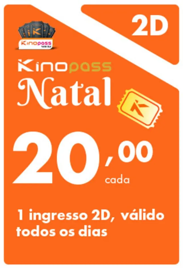 Vale Sul - Kinopass Natal 2D* – Todos os dias