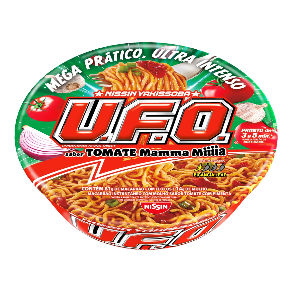 Nissin Yakissoba U.F.O. Tomate Mamma Miiiia: inspiração italiana no Brasil
