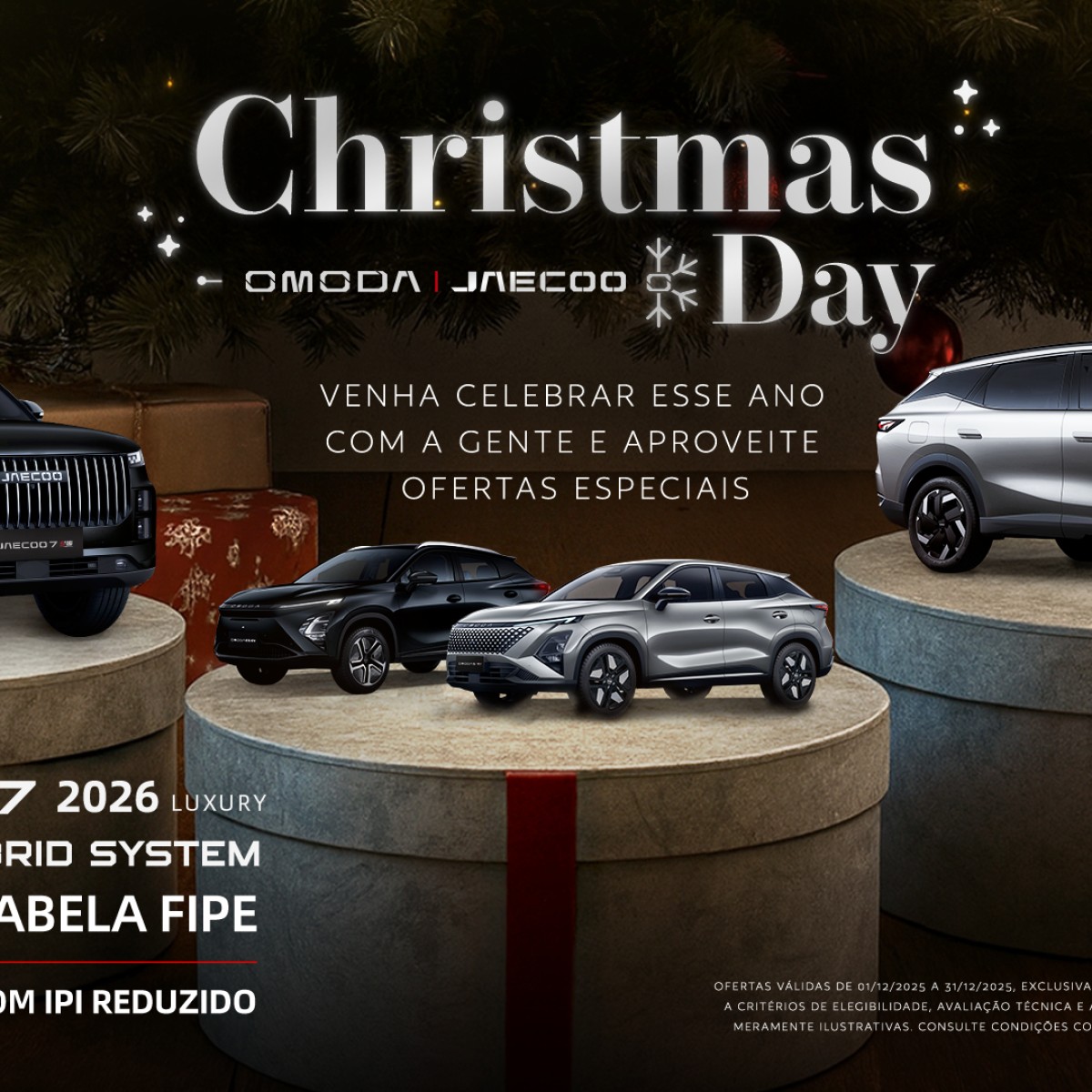 Omoda & Jaecoo celebram Natal com ação e condições especiais