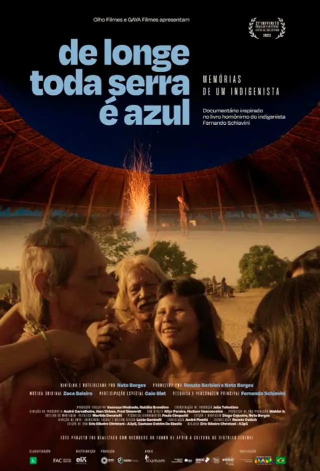Cartaz do filme De Longe Toda Serra É Azul