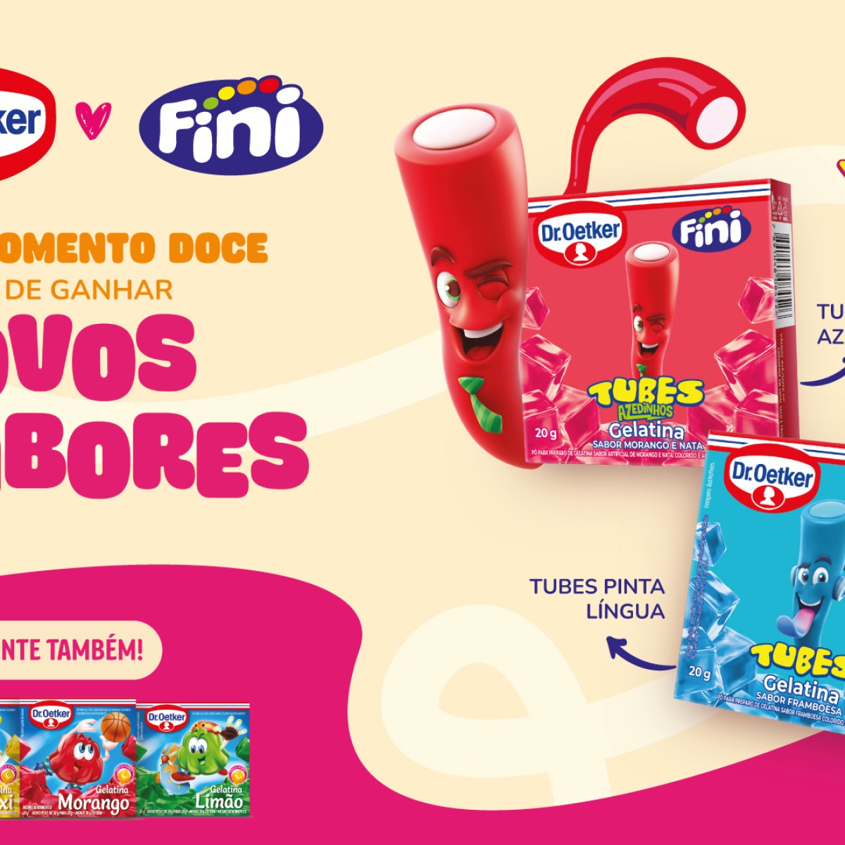 Fini e Dr. Oetker lançam novos sabores de Tubes em collab de sucesso