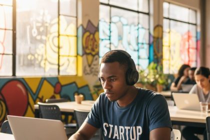 Profissionais de tecnologia trabalhando em equipe