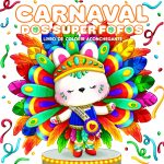 Livro de colorir celebra a folia do Carnaval em cores e diversão