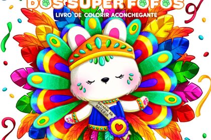 Livro de colorir celebra a folia do Carnaval em cores e diversão