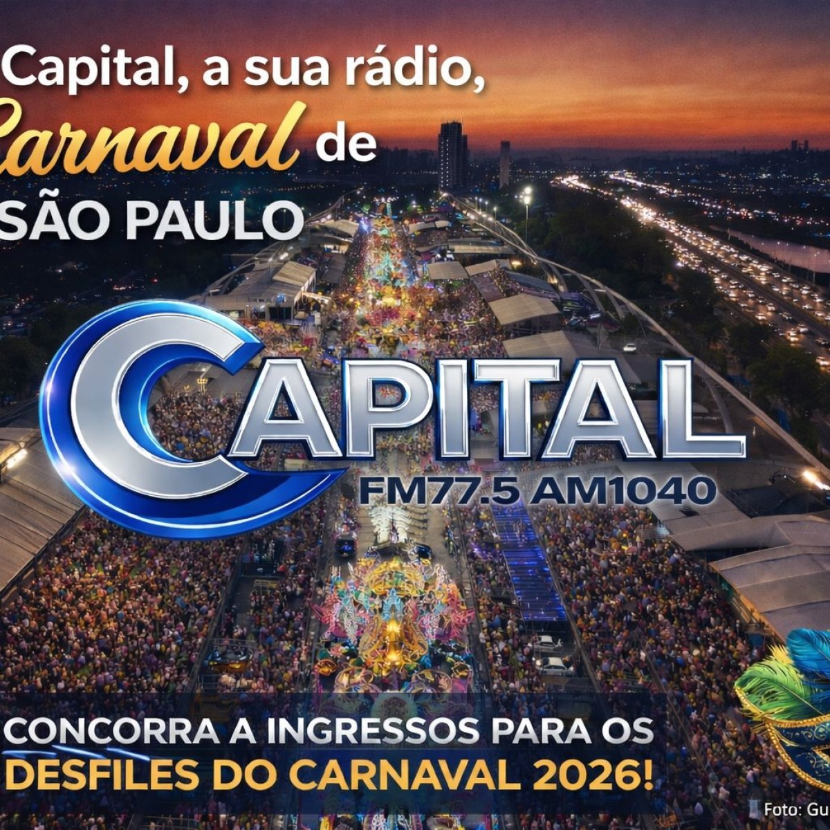 Rádio Capital leva ouvintes ao Sambódromo no Carnaval de SP 2026