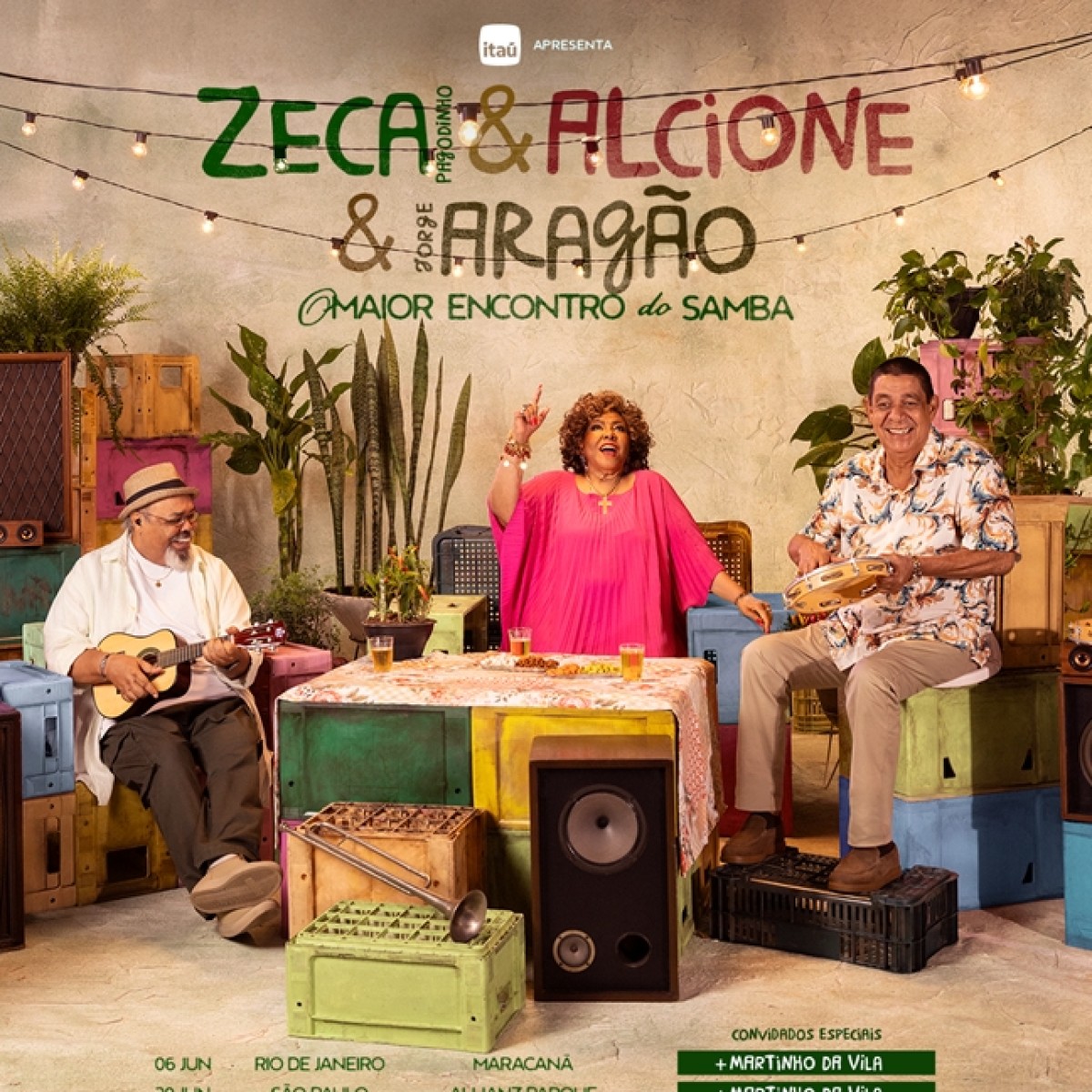 Zeca Pagodinho, Alcione e Jorge Aragão juntos em turnê inédita